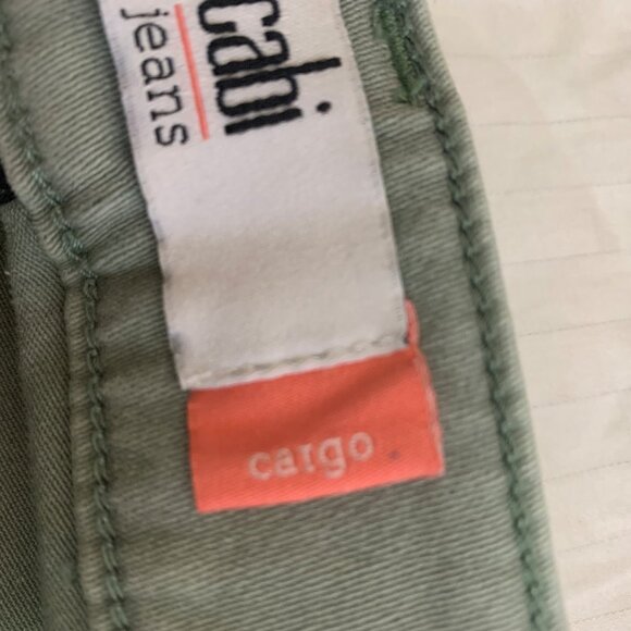 🌼🌼 CABI WOMENS CARGO JEANS SKINNY CELADON 3048 PANTS SIZE 2 🌼🌼 - Picture 3 of 6